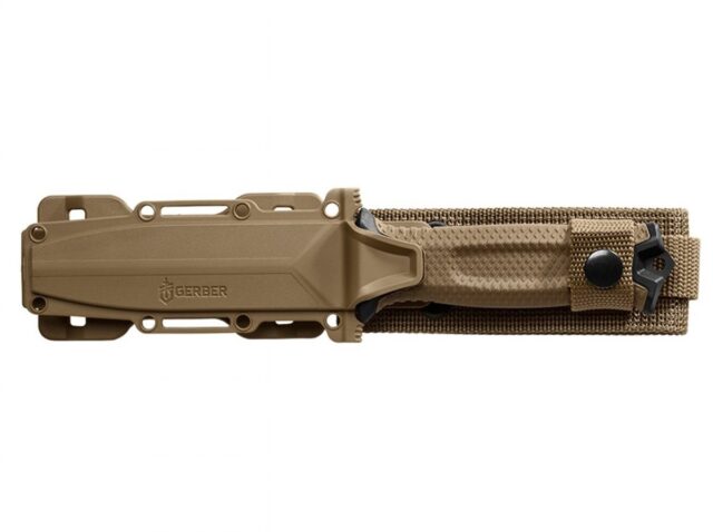 Survival knife GERBER Strongarm Fixed Serrated Coyote - imagine 3
