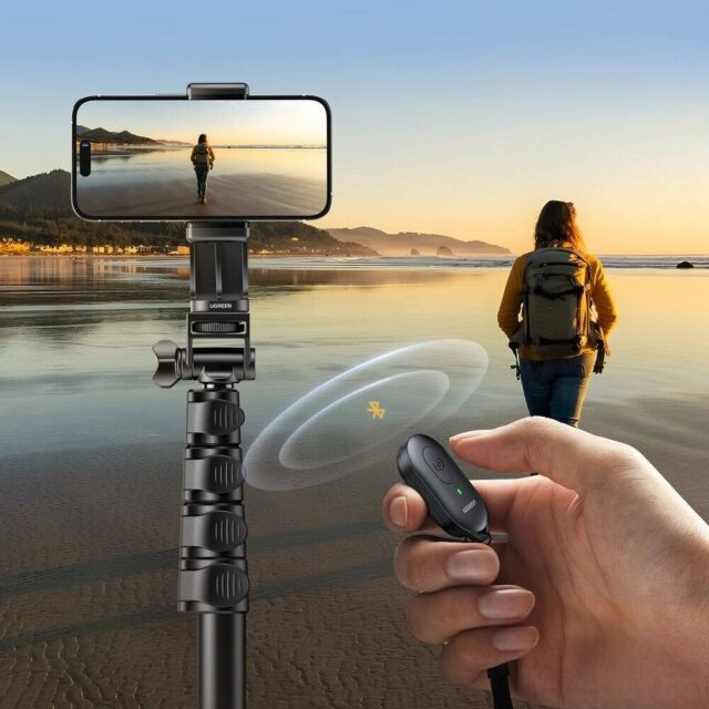 Ugreen selfie stick with stand and remote control LP680 1.8m (black) - imagine 3