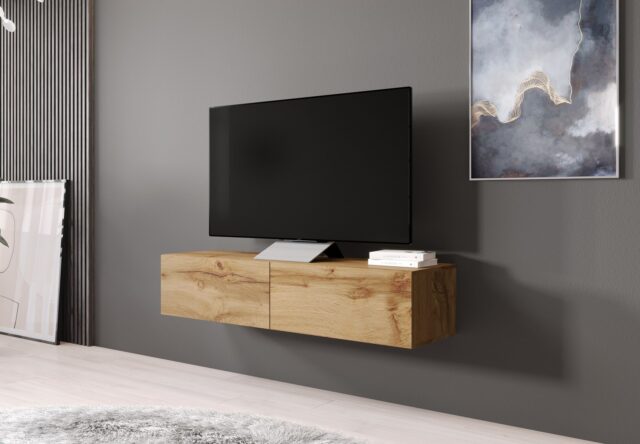 Cama TV stand VIGO 140 30/140/40 wotan oak - imagine 3