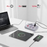 MACLEAN POWER STRIP 4-SOCKET 3XUSB MCE392 W - imagine 8
