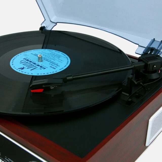 Camry Premium CR1113 Belt-drive audio turntable Black  Chrome  Wood Semi Automatic - imagine 11