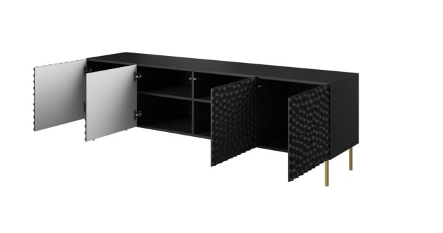 RTV HOLE cabinet 190x40.5x59.5 cm matte black - imagine 2