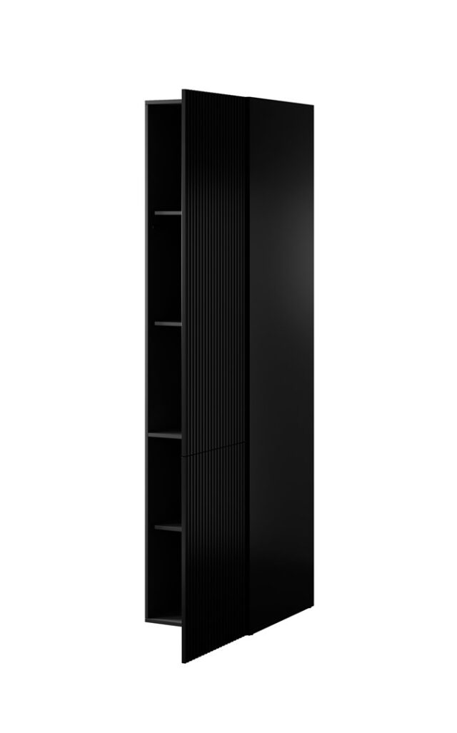 Wardrobe PAFOS 1D 45x55.5x198.5 Black matt - imagine 2