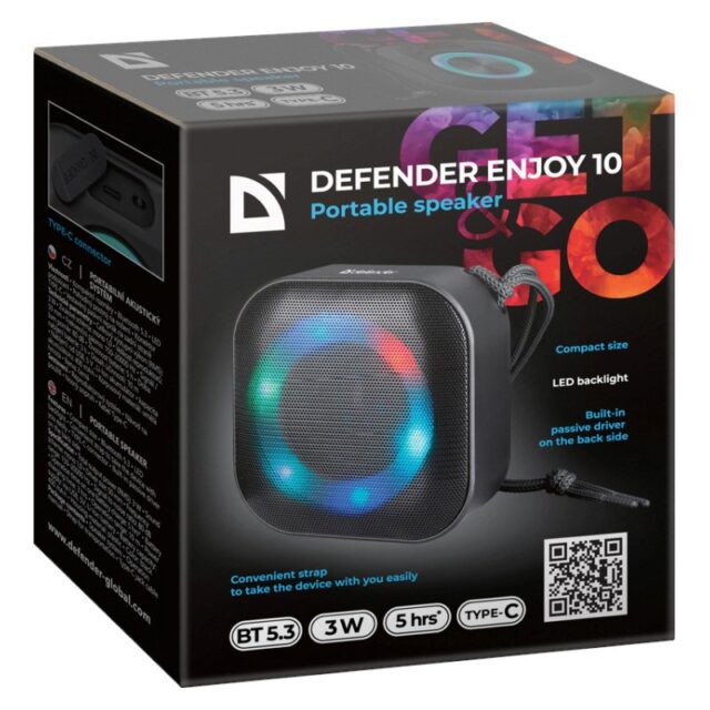 BLUETOOTH SPEAKER DEFENDER ENJOY 10 3W CZARNY - imagine 4