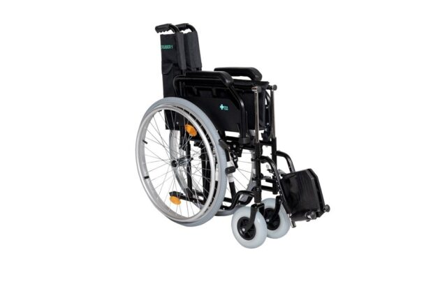 Steel wheelchair RF-1 Cruiser Black 48cm - imagine 7