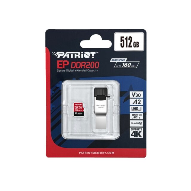 Patriot Memory EP DDR200 memory card 512GB MicroSDXC 160/120 MB/s (PEF512GEP33MCX) - imagine 5