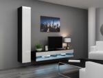 Cama TV stand VIGO NEW 30/180/40 black/white gloss - imagine 2