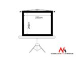 Projection Screen With 200x200 Tripods Maclean MC-680 - imagine 4