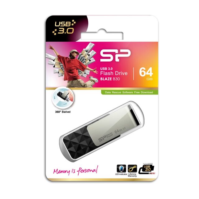Silicon Power Blaze B30 USB flash drive 64 GB USB Type-A 3.0 (3.1 Gen 1) Black - imagine 8