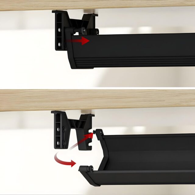 Maclean under-desk cable/extension organizer  max. load 5kg  black  MC-106 B - imagine 12