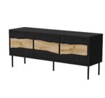 Cama INSERTO 3D TV cabinet 143.5x40x61.5 black + LED - imagine 2