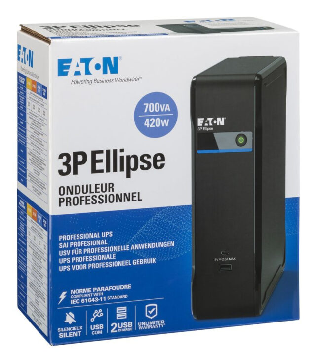 Eaton 3P Ellipse 700 uninterruptible power supply (UPS) Standby (Offline) 0.7 kVA 420 W 4 AC outlet(s) - imagine 6