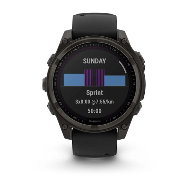 Garmin fenix 8 3.3 cm (1.3 ) 51 mm Digital 260 x 260 pixels Touchscreen Titanium Wi-Fi GPS (satellite) - imagine 4