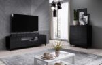 Cama TV stand REJA black gloss/black gloss - imagine 10