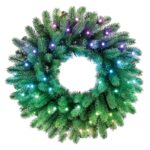 Twinkly pre-lit wreath 50 RGB LED Green wire Plug type C - imagine 2