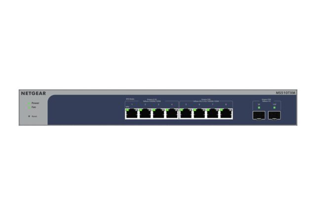 NETGEAR 8-Port Multi-Gigabit/10g Ethernet Smart Managed Pro Switch with 2 SFP+ Ports (MS510TXM) - imagine 3