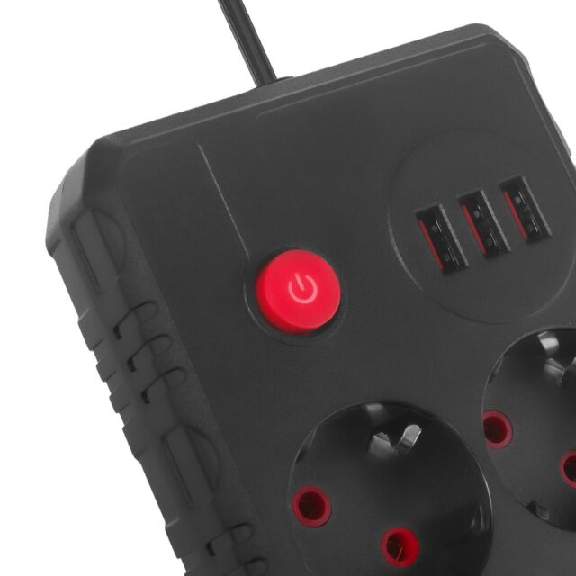 MACLEAN POWER STRIP 2 SOCKETS 3XUSB MCE388 B - imagine 6