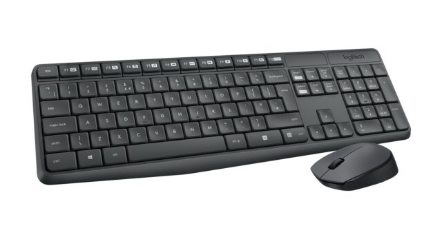 Logitech MK235 keyboard Mouse included USB QWERTY US International Grey - imagine 4