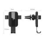 Vention Auto-Clamping Car Phone Mount With Duckbill Clip Black Square Fashion Type - imagine 7
