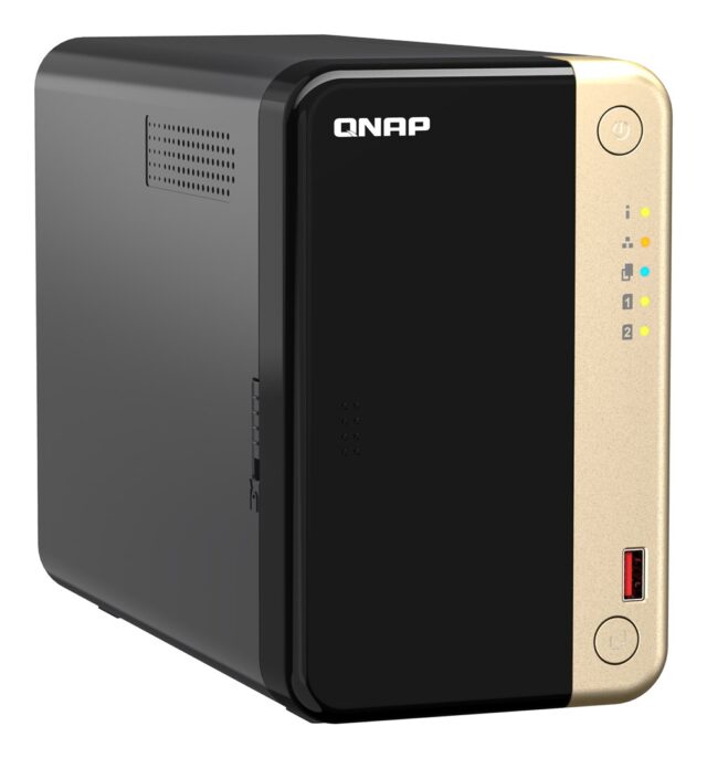 QNAP TS-264 NAS Tower Intel® Celeron® N5095 8 GB 0 TB QNAP QTS Black  Gold - imagine 3