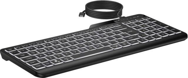 HP 405 Multi-Device Backlit Wired Keyboard - imagine 3