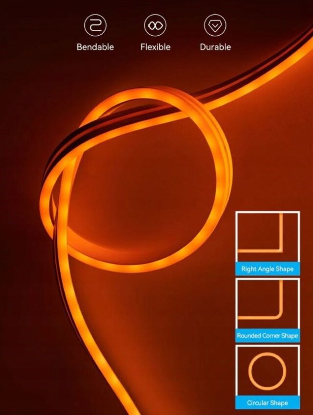 Taśma LED Vention Silicone Neon z pilotem IR i zasilaczem DC 12V 5m - imagine 4