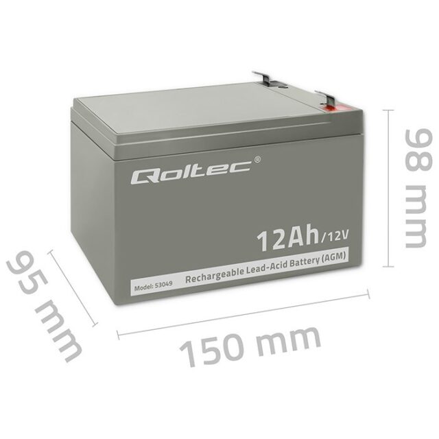Qoltec 53049 AGM battery | 12V |  12Ah - imagine 6