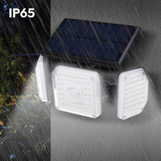 Maclean IP65 Solar LED Lamp with Motion and Dusk-to-Dawn Sensor IP65 4W 320lm 4000K Li-ion 1200 mAh 3 Operating Modes Floodlight Security Garden Entryway HQ - imagine 5