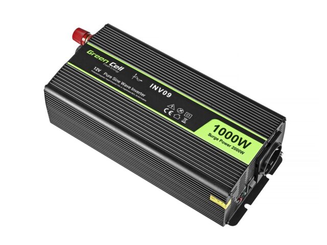 Green Cell INV09 power adapter/inverter Auto 1000 W Black - imagine 2