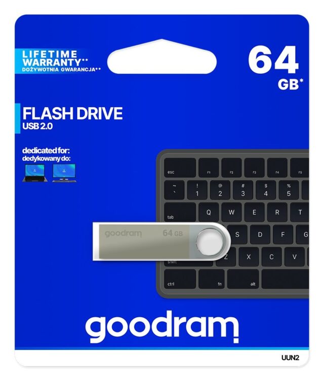 Goodram UUN2 USB 2.0 USB flash drive 64 GB USB Type-A Silver - imagine 3