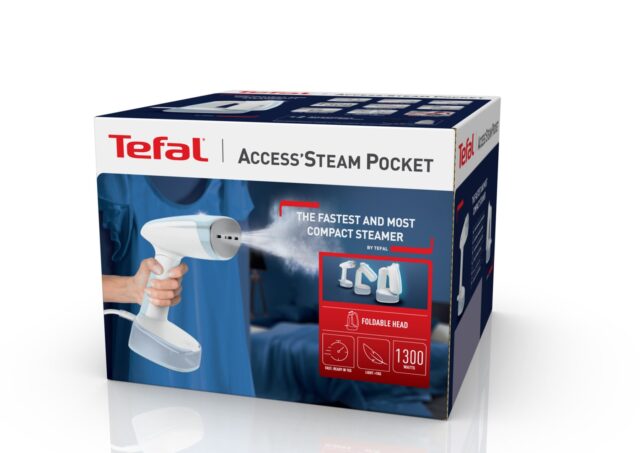 Tefal Access Steam Pocket DT3041 Handheld garment steamer 1300 W Blue  White - imagine 9
