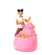 Unicorn pink XL 130 x 90 cm Sako bag pouffe - imagine 2