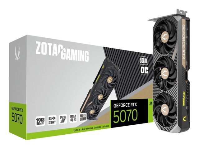 Zotac GAMING GeForce RTX 5070 SOLID OC NVIDIA 12 GB GDDR7 - imagine 8
