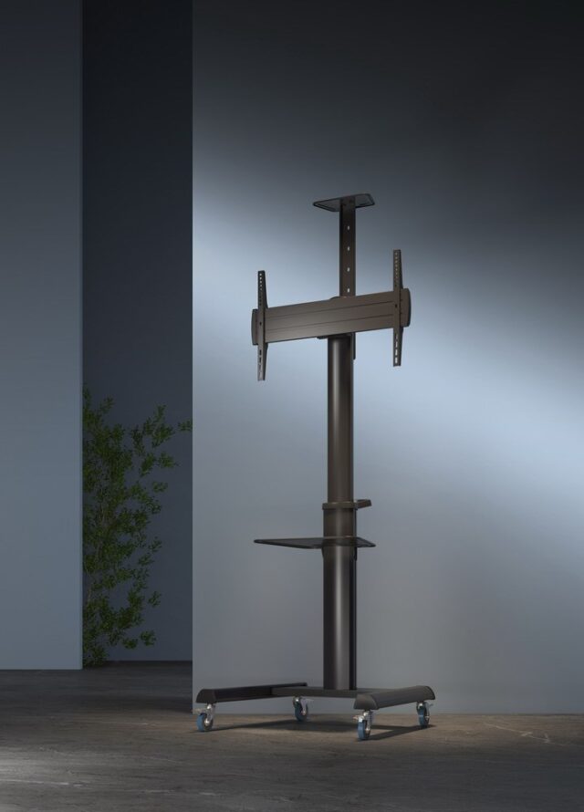 Gembird TVS-70T-02 Aluminum TV floor stand with caster wheels  37  - 70   black - imagine 9