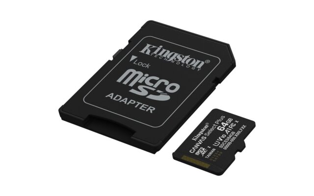 Kingston Technology 64GB microSDXC Canvas Select Plus Gen3 100MB/s A1 Card + Adapter - imagine 2