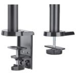 Manhattan TV & Monitor Mount  Desk  Full Motion (Gas Spring)  2 screens  Screen Sizes: 10-27   Black  Clamp or Grommet Assembly  Dual Screen  VESA 75x75 to 100x100mm  Max 8kg (each)  Lifetime Warranty - imagine 5