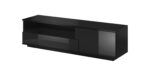 Cama TV cabinet MUZA 138/40/41 black/black gloss