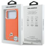Case Karl Lagerfeld Karl & Choupette     Head Pins Saffiano MagSafe for iPhone 17 Pro orange - imagine 8