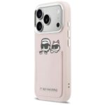 Case Karl Lagerfeld Karl & Choupette     Print & Pocket for iPhone 17 Pro Max pink - imagine 2