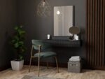 Dressing table with mirror PAFOS 80x41.6x100 mat black - imagine 5