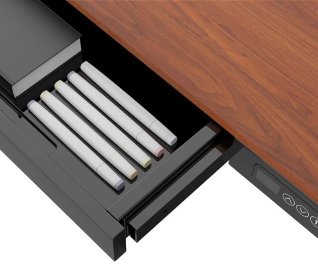 Activejet desk with electric height adjustment 140x70 ET119W-C black/walnut - imagine 8