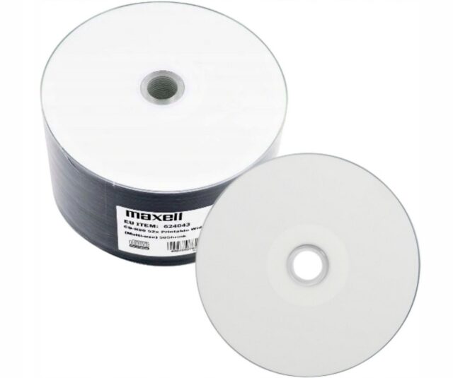 MAXELL CD-R 700MB 50 pcs. 52x80 min  spindel  CD-R for printing - imagine 2