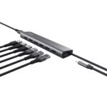 Trust Halyx - Type-A 5000 Mbit/s 7 Port USB 3.2 Gen1 Hub (silver) - imagine 4