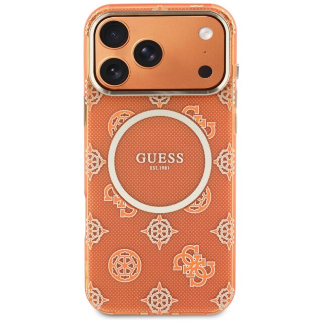 Case Guess IML Peony Dot MagSafe for  iPhone 17 Pro Max orange - imagine 3