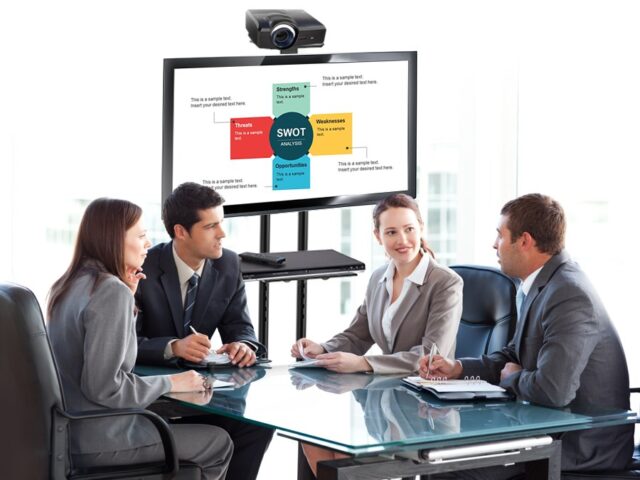 Maclean MC-661 Trolley TV Stand with Mounting Bracket and 2 Shelfs - imagine 5