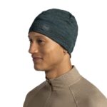 Buff Lightweight Merino Wool Beanie Hat Green - imagine 3