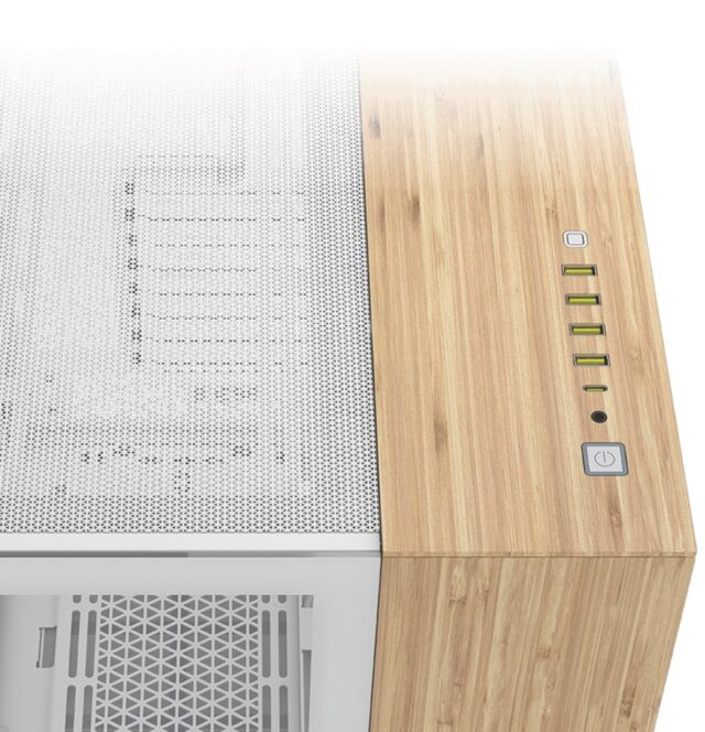 Corsair CC-9011284-WW computer case Midi Tower Bamboo  White - imagine 3