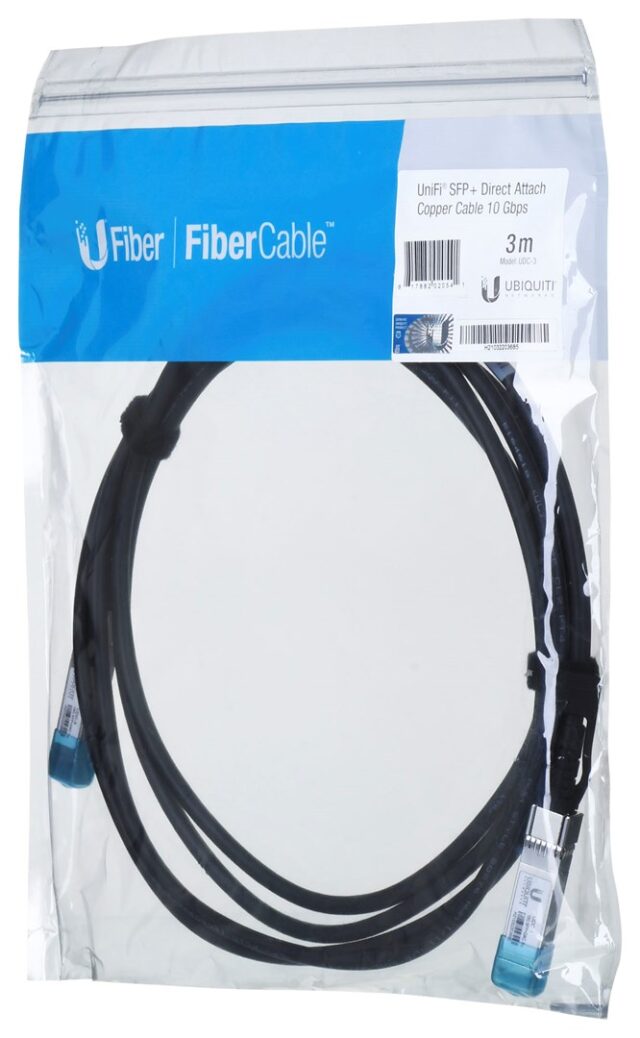 Ubiquiti UniFi Direct Attach 3m fibre optic cable Black - imagine 4