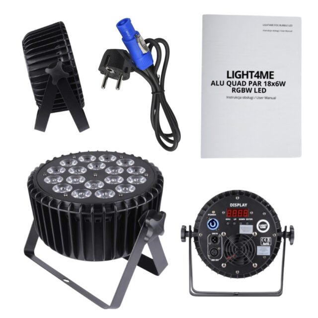 LIGHT4ME ALU QUAD PAR 18x6W RGBW - stage spotlight - imagine 7