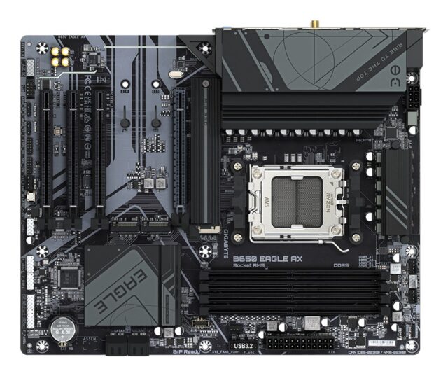 GIGABYTE B650 EAGLE AX Motherboard - AMD Ryzen 9000 Series CPUs  12+2+2 Phases VRM  up to 7600MHz DDR5 (OC)  1xPCIe 5.0 + 2xPCIe 4.0 M.2  GbE LAN  WIFI 6E  USB 3.2 Gen 2 - imagine 6